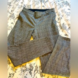 Halston black and white plaid pants